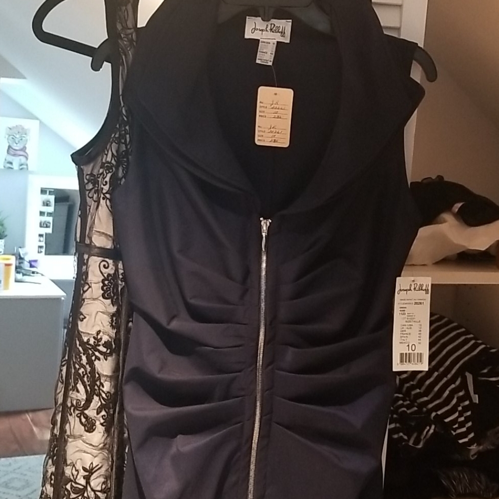 Joseph Ribkoff size 10 navy dress